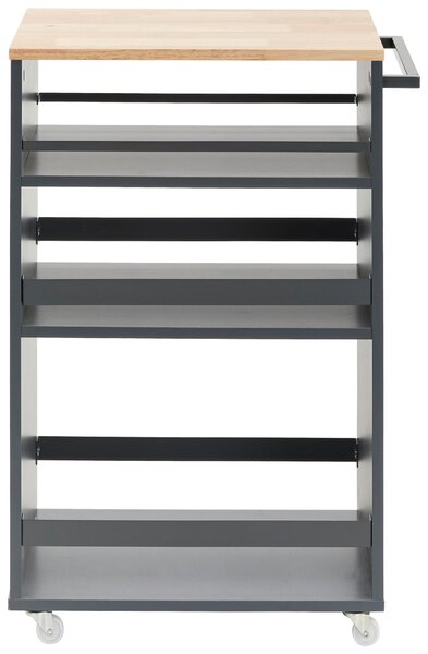 SERVÍROVACÍ VOZÍK, sivá, prírodná farba, 50/38/78 cm MID.YOU - Barový nábytok, Online Only