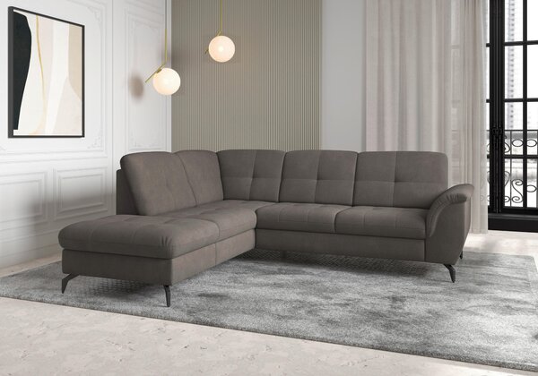 ROHOVÁ SEDAČKA, textil, grafitová Sit & More - Sedačky, Online Only