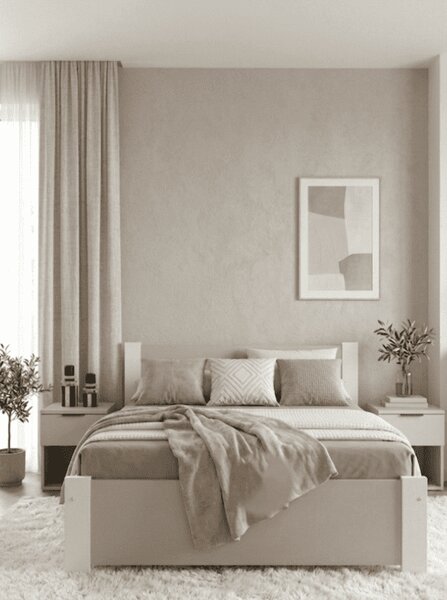 Posteľ DEA s roštom | 90 x 200 cm Farba: Biela / dub sonoma