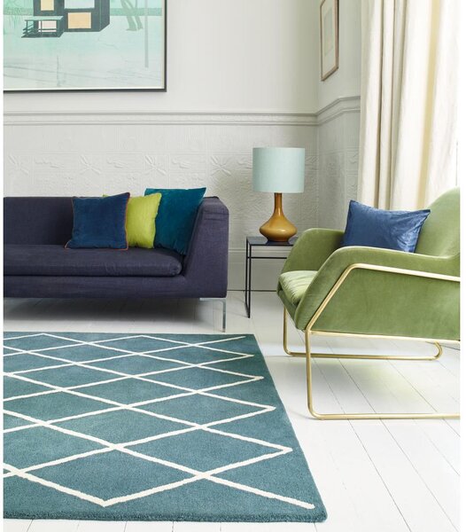 ASIATIC LONDON Albany Diamond Teal - koberec