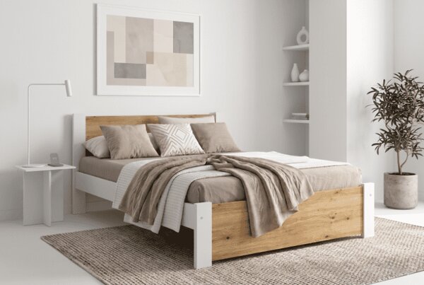 Posteľ DEA s roštom | 90 x 200 cm Farba: Biela / dub sonoma