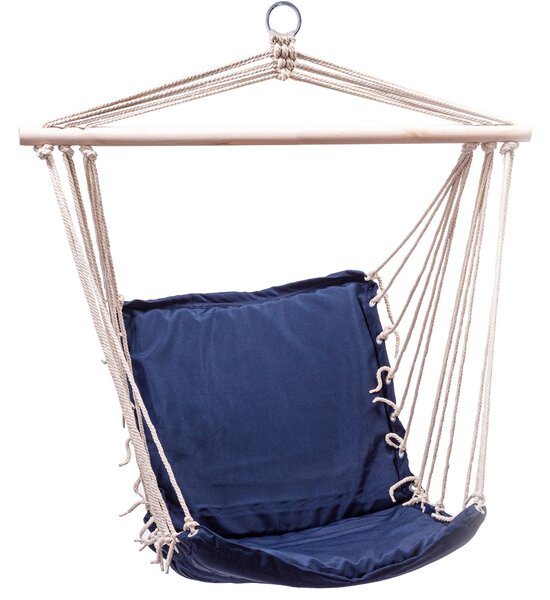 Bluegarden, hojdacia brazílska stolička do 90kg GL0113, modrá, OGR-04564