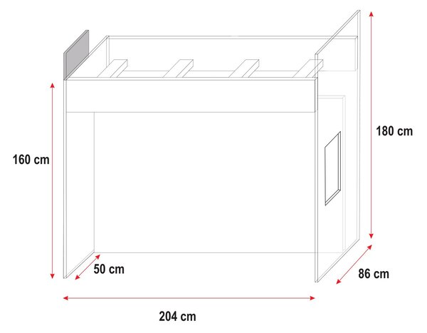 NovýNábytok.sk Detská posteľ Ruby IV S (Biela + Biela) (s roštami). Akcia -20%. Vlastná spoľahlivá doprava až k Vám domov. 611105