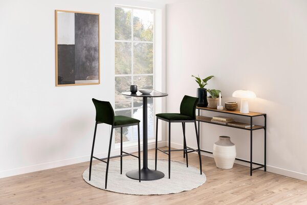 KONZOLOVÝ STOLÍK, čierna, divoký dub, kompozitné drevo, 120/35/79 cm - Online Only obývacie izby, Online Only