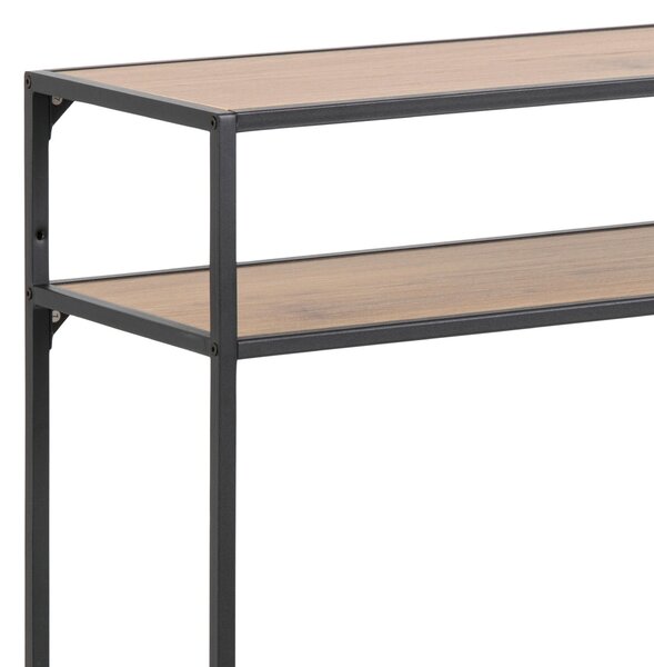 KONZOLOVÝ STOLÍK, čierna, divoký dub, kompozitné drevo, 120/35/79 cm - Online Only obývacie izby, Online Only
