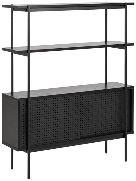 REGÁLOVÝ DIEL, čierna, oceľ, 94/113,8/27 cm - Online Only drobný nábytok, Online Only