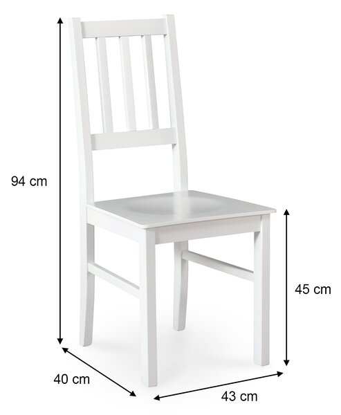 Jedálenská stolička Bos 4D - biela