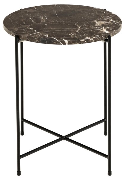 PRÍRUČNÝ STOLÍK, hnedá, tmavohnedá, kameň, 42/42/45 cm - Online Only obývacie izby, Online Only