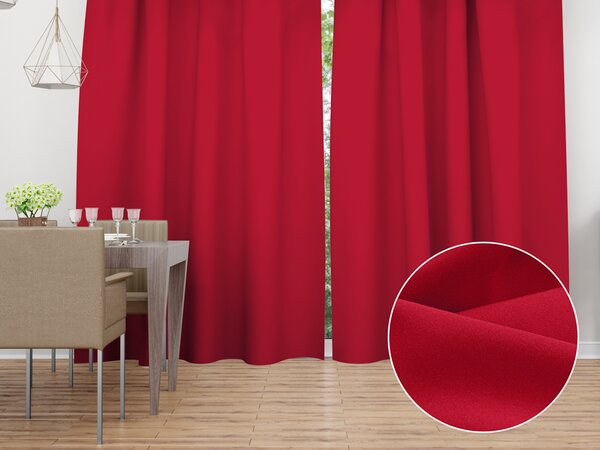Biante Dekoračný záves Rongo RG-060 Červený 140x140 cm