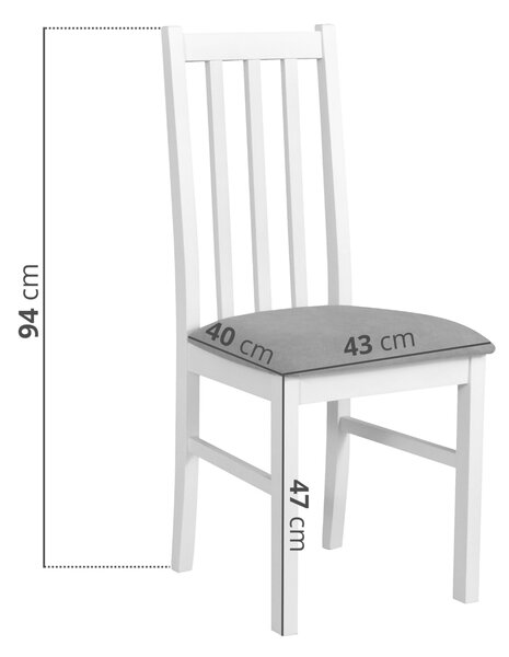 Jedálenská stolička Bos 10 28B - sivá