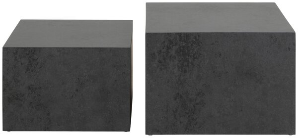 SADA KONFERENČNÝCH STOLÍKOV, čierna, kompozitné drevo, 50/58/50/58/33/40 cm - Stolíky do obývačky, Online Only