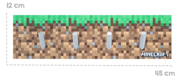 DETSKÝ VEŠIAK NA OBLEČENIE, 45/13/1,5 cm Minecraft - Predsieňové programy, Online Only