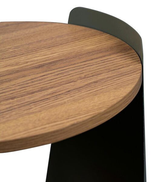 KONFERENČNÝ STOLÍK, zelená, farba duba, kov, kompozitné drevo, 40/40/48 cm Xora - Stolíky do obývačky, Online Only