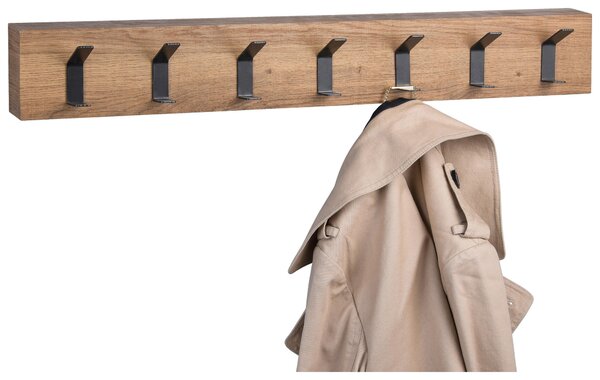 VEŠIAKOVÝ PANEL, čierna, farba duba, 70/10/5 cm - Vešiakové steny, Online Only