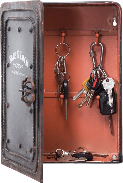 SKRINKA NA KĽÚČE, čierna, biela, tmavohnedá Kare-Design - Vešiaky na kľúče & skrinky na kľúče, Online Only
