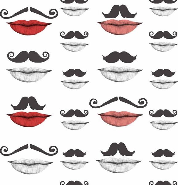 MINDTHEGAP Moustache and lips - tapeta
