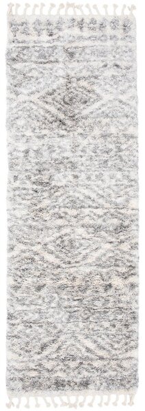 Kusový koberec shaggy Acama krémovo sivý atyp 60x200cm