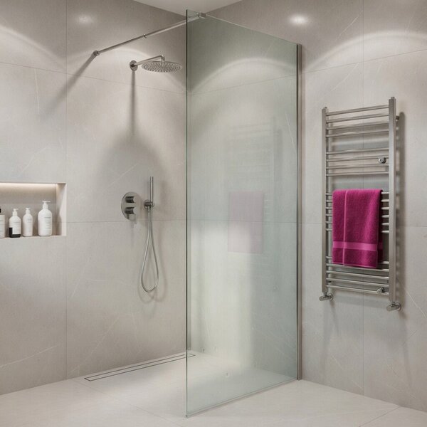 Novoterm Sprchová zastena Walk-in NV-Grace 120 CHR, chróm/transparent - bez vaničky