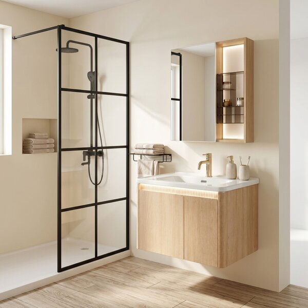 Súprava kúpeľňového nábytku s umývadlom Sora DE07-70 Oak 70CM
