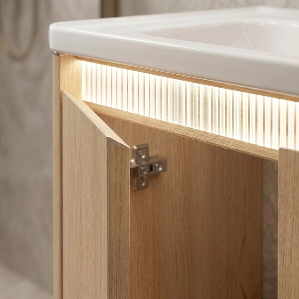 Súprava kúpeľňového nábytku s umývadlom Sora DE07-70 Oak 70CM