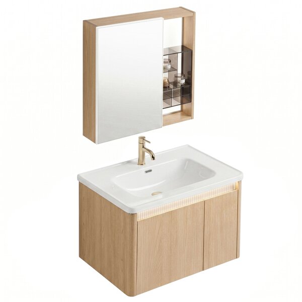 Súprava kúpeľňového nábytku s umývadlom Sora DE07-70 Oak 70CM