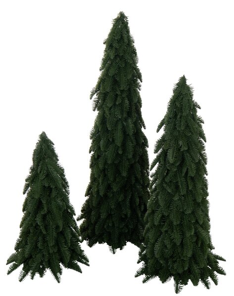 Umelý vianočný stromček s tmavo zelenými ihličkami veľký – 28*28*95 cm - J-Line by Jolipa