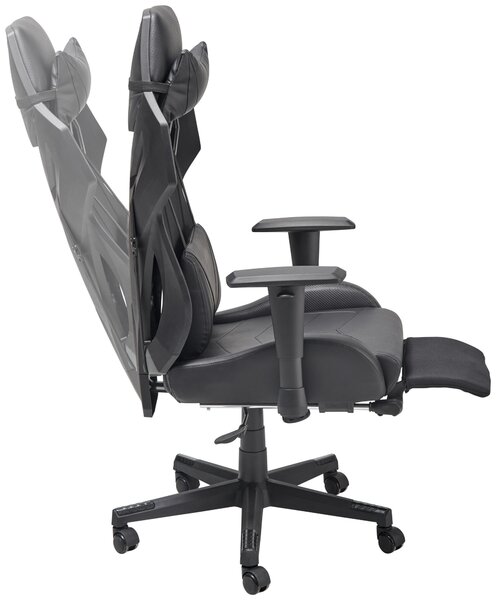 HERNÁ STOLIČKA, vzhľad kože, sieťovina, čierna MID.YOU - Online Only kancelárie, Online Only