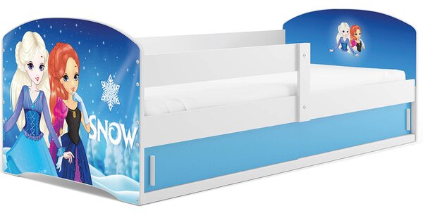 Detská obrázková posteľ LUKI 1 | biela Obrázok: Snow