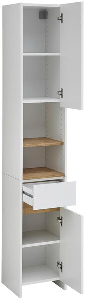 VYSOKÁ SKRINKA, biela, farba duba, biela, 32,4/182,8/32,2 cm Xora - Kúpeľňové skrinky, Online Only