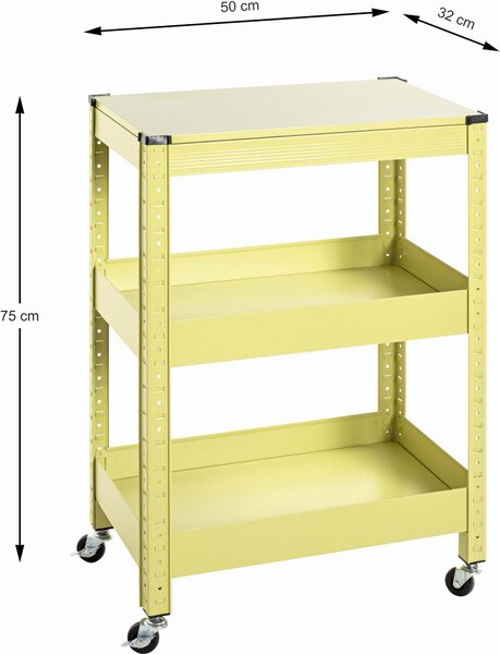 SERVÍROVACÍ VOZÍK, svetlozelená, 50/32/75 cm - Barový nábytok, Online Only