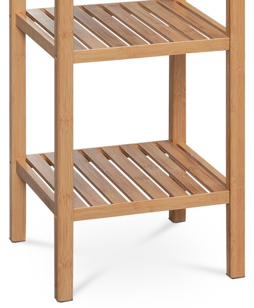 Autronic - Regál, 5 políc, masív bambus, prírodný odtieň, nosnosť 15 kg - DR-011-3 AKCE