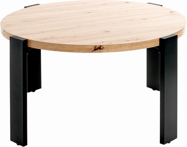 KONFERENČNÝ STOLÍK, farba duba, kov, kompozitné drevo, 75/75/42 cm - Stolíky do obývačky, Online Only