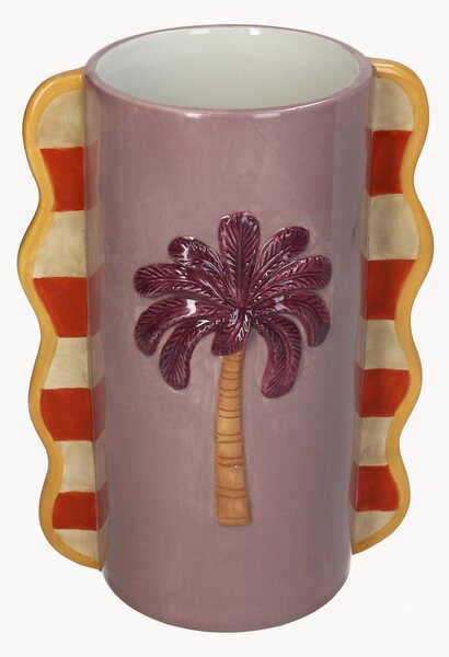 Ručne maľovaná dekoračná váza Palm Tree, V 23 cm