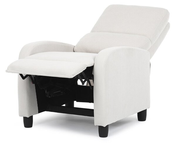 Autronic - TV a relaxační křeslo, manuální polohování push back, potah manšestrová béžová látka - TV-4011 BGE2