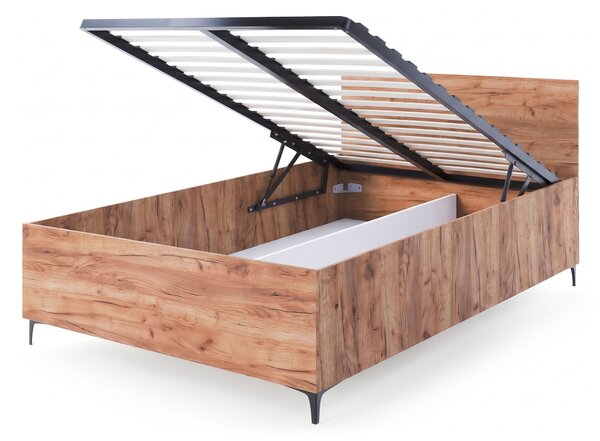 Jednolôžková posteľ s úložným priestorom Ribeiro 120x200 - dub craft