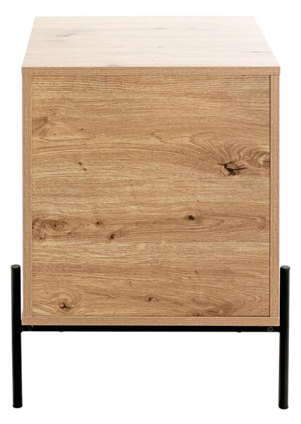 NOČNÝ STOLÍK, čierna, farba duba, 45/60/47 cm - Predsieňové programy, Online Only
