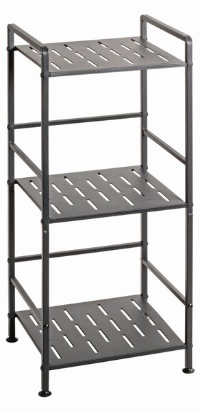 REGÁL, antracitová, oceľ, 33/74/28 cm - Online Only drobný nábytok, Online Only
