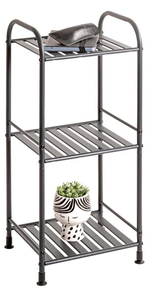 REGÁL, antracitová, oceľ, 33/75/28 cm - Online Only drobný nábytok, Online Only