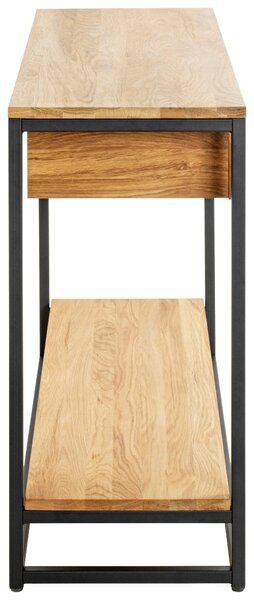 KONZOLOVÝ STOLÍK, čierna, farba duba, drevo, kov, 100/35/75 cm - Online Only obývacie izby, Online Only