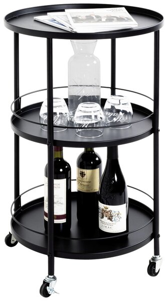 SERVÍROVACÍ VOZÍK, čierna, 45/75 cm Lomoco - Barový nábytok, Online Only