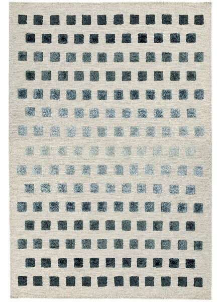 ASIATIC LONDON Theo Silvery Squares - koberec ROZMER CM: 120 x 170