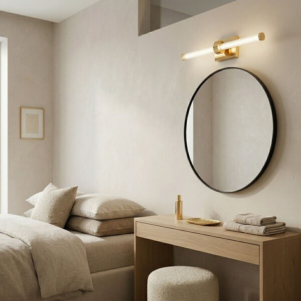 Toolight Toolight, LED nástenné svietidlo 40cm, 9W, 4000K, 1000lm, APP1883-1W, zlatá lesklá, OSW-66038