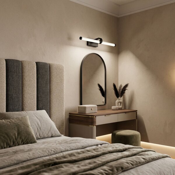 Toolight Toolight, LED nástenné svietidlo 40cm, 9W, 4000K, 1000lm, APP1887-1W, čierna matná, OSW-66042