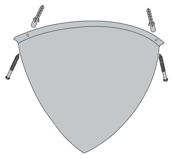 Dohľadové hemisférické zrkadlo 1/8 sféry, priemer 660 mm