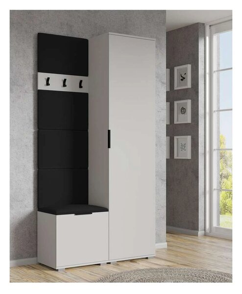 Čalúnený nástenný panel Walker 50 cm, čierna