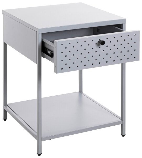 NOČNÝ STOLÍK, sivá, 40/53/40 cm - Predsieňové programy, Online Only