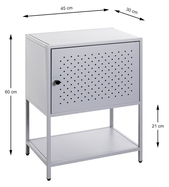 NOČNÝ STOLÍK, sivá, 45/60/30 cm - Nočné stolíky, Online Only