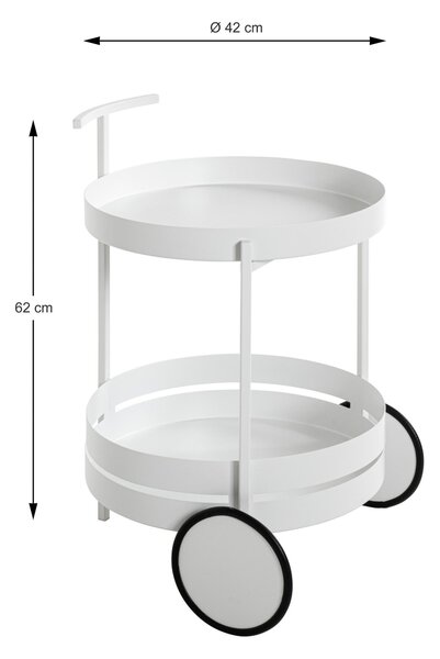SERVÍROVACÍ VOZÍK, biela, 42/42/62 cm - Barový nábytok, Online Only