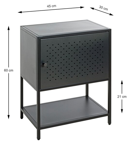 NOČNÝ STOLÍK, čierna, 45/60/30 cm - Predsieňové programy, Online Only
