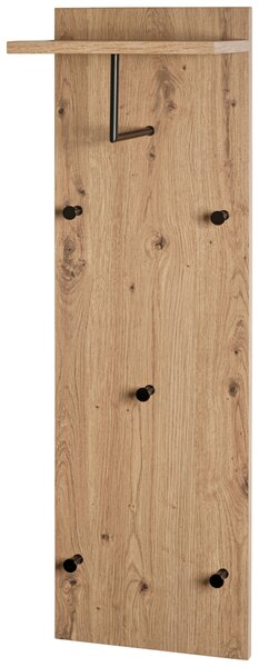 VEŠIAKOVÝ PANEL, čierna, farba duba, 30/100/20 cm - Vešiakové steny, Online Only